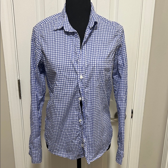 Frank & Eileen fitted button down Women’s shirt | Blue White | S - Picture 2 of 10